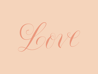 No. 1 / Love lettering script typography