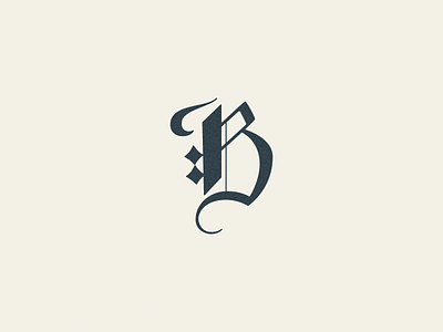 B is for blackletter b blackletter fancy lettering