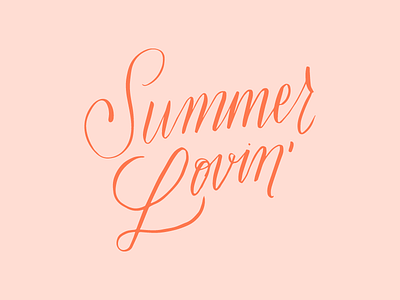 Summer Lovin'! brush handlettering lettering script type