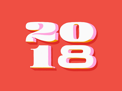 Cheers to the New Year! ✨ 2018 lettering new year shadow type type