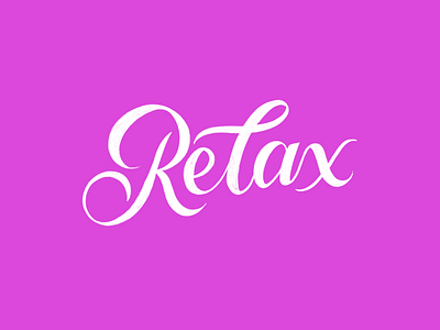Relaxin’ hand lettering hand type handlettering lettering letters script type