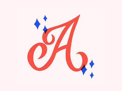 A // 36 Days of Type a color handlettering handtype letter lettering script type