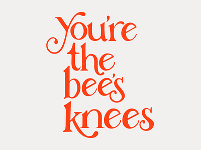 Bee’s Knees lettering serif type