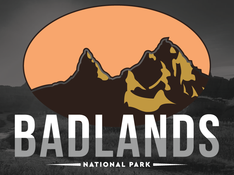 National Park Challenge: Badlands illustration challenge vector centennial nps badlands