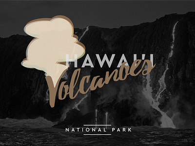 National Parks Challenge - Hawai'i Volcanoes hawaii nps typography vector volcano
