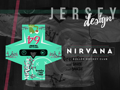 Roller Hockey Jersey Design arizona ice tea hockey illustrator jersey nirvana type uniform design vector
