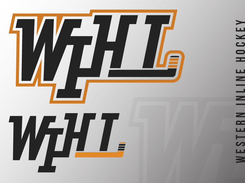 Western Inline Hockey (WIP) illustrator typography vector california roller hockey