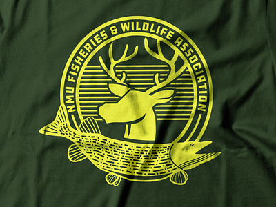 NMU Fisheries & Wildlife Assoc. (WIP) design fish identity illustrator marquette michigan moose vector