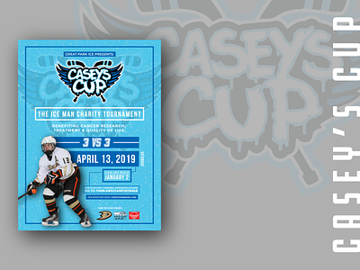 Casey's Cup california hockey ice hockey illustration illustrator orange county typography vector