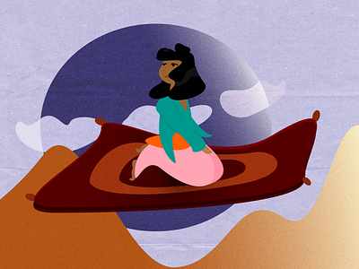 Magic Carpet characterdesign desert illustration magic magiccarpet woman