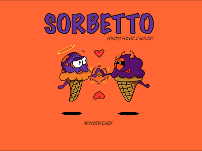 Sorbetto angel characterdesign demon design icecream illustration logo magic potentplanet shozda sorbetto