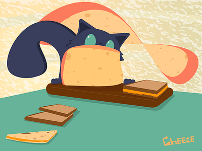 Cheez bread cat cheddar cheese cuttingboard grilledcheese kitten parmesan quesadilla reggiano shozda wedge
