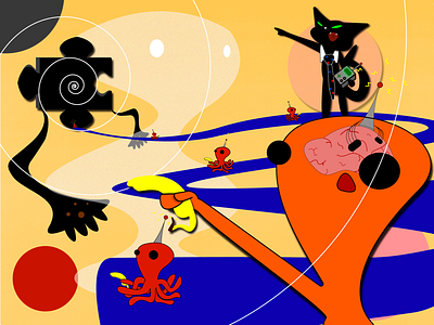 Octokitty Will Rule the World! characterdesign cia dimensional entity electromagnetic mind control illustration kitty kitty cat mind control octopus shozda