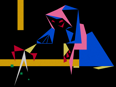 'stract wizard abstract abstract design black magic characterdesign dark magic geometric art geometry illustration korean magic magician minimal shozda