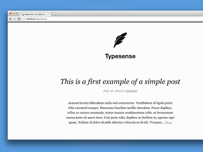 Typesense is almost there blog free georgia theme wordpress