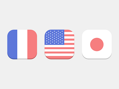 Illustrating the languages I speak flags france fun icon japan languages sketch sketchapp us