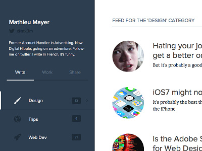 Blog and Portfolio in one blog navigation not flat personal portfolio sidebar sketch website