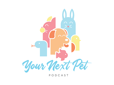 Your Next Pet, Podcast Logo animals branding design flat geometric illustration illustrator logo logo design pets podcast logo vector