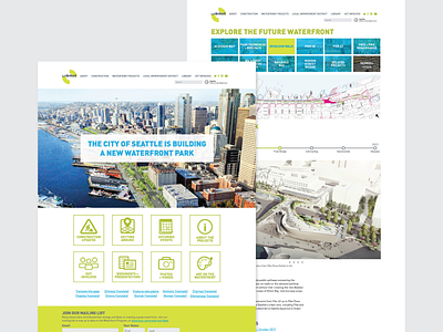 WaterfrontSeattle.org construction seattle ui user interface design ux web design website