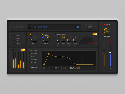 Synth and effects VST UI music music software squishy synth synthesizer ui ui design vst vst ui