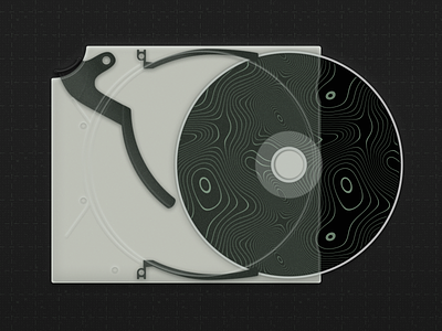 CD ejector jewel case cd cd case jewel case skeuomorphic ui design