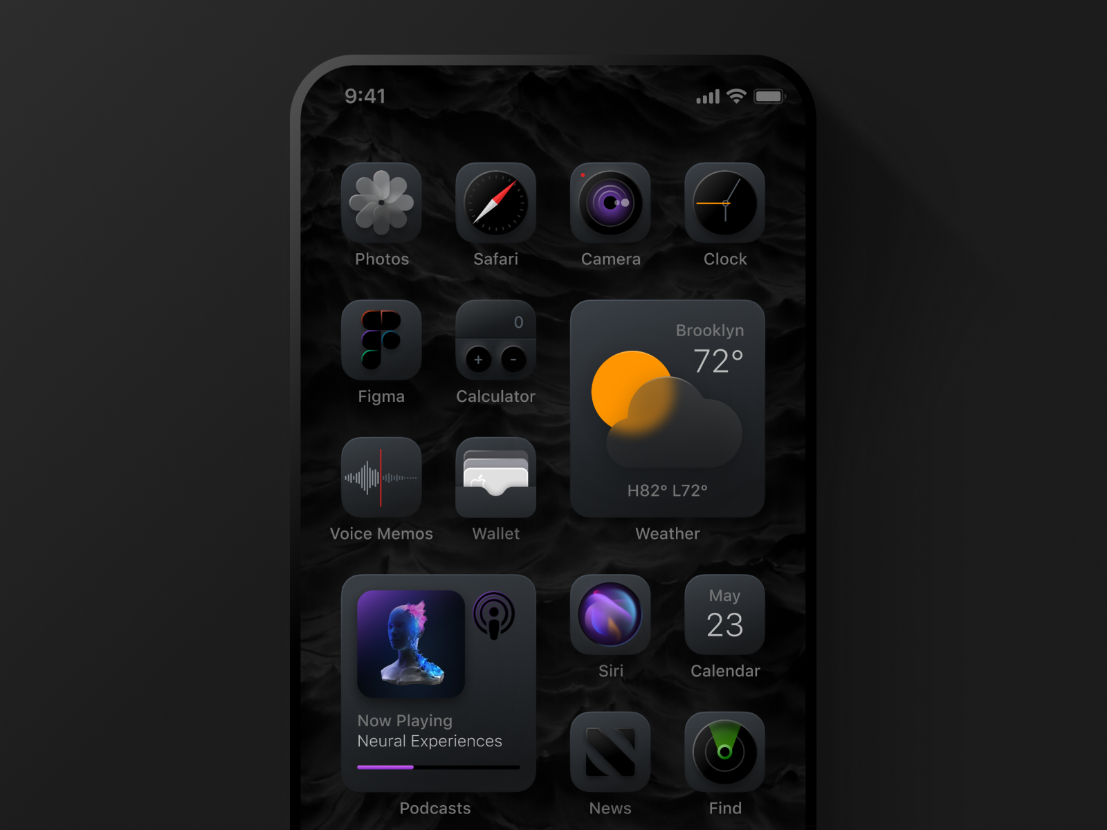 theme ios dark