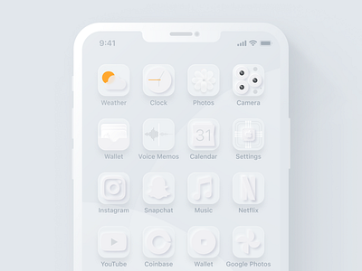 Blizzard Home Screen Theme apple clean design homescreen icons light mode minimal theme ui white
