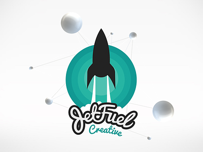 Jet Fuel Creative Logo blast branding concept design illustration logo rocket space thrust