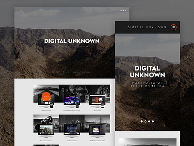 Digital Unknown Redesign 2014 grid mountain personal portfolio responsive rocks web web design webdesign website