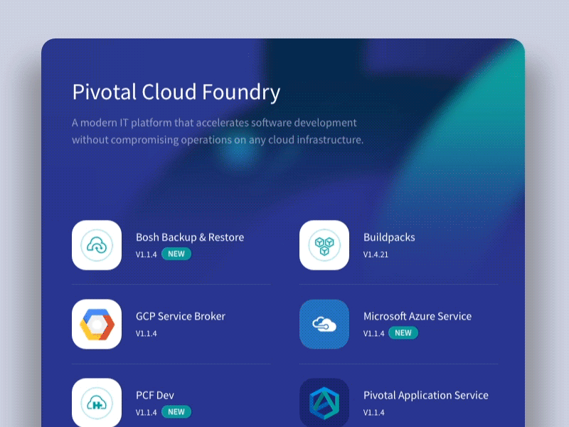 Pivotal Cloud Foundry Tile Concept animation cloudfoundry pcf pivotal pivotalcloudfoundry tile