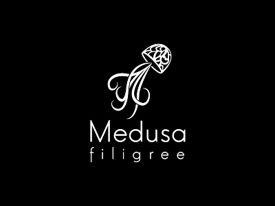 Medusa filigree logo logo design