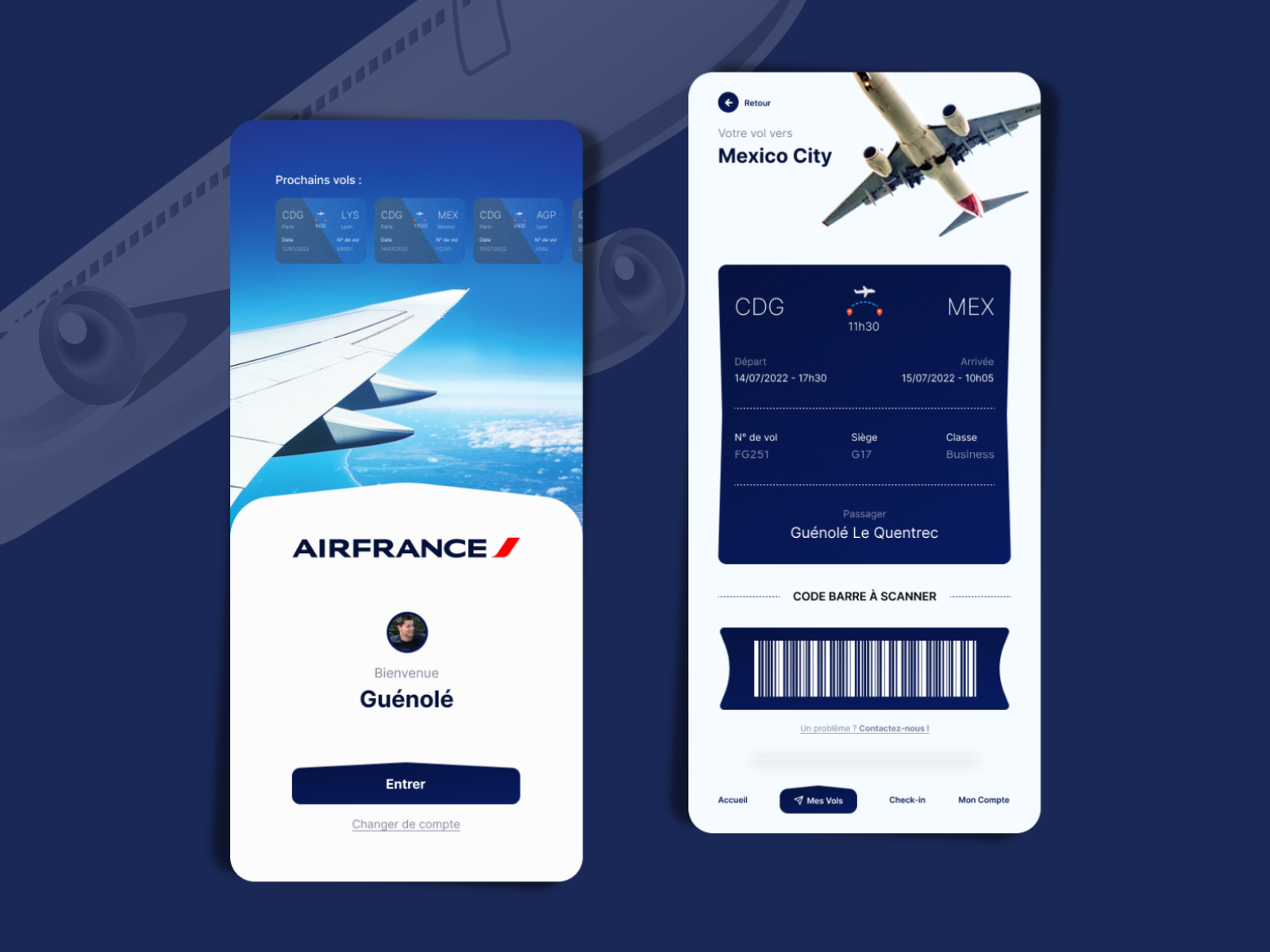 Air France - Rework Mobile App by Guénolé Le Quentrec on Dribbble