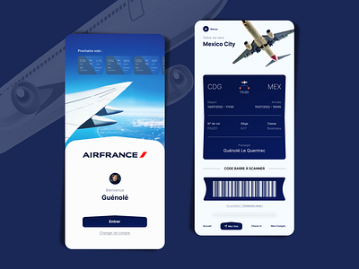 Air France - Rework Mobile App airfrance app appdesign branding design ecommerce figma flight mobile app travel ui