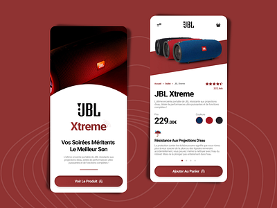 JBL Xtreme - Rework Product Page Ecommerce app appdesigner branding design ecommerce figma jbl jblxtreme mobile app ui uidesign uidesigner