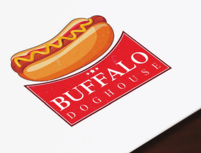 Buffalo Dog House design illustration logo