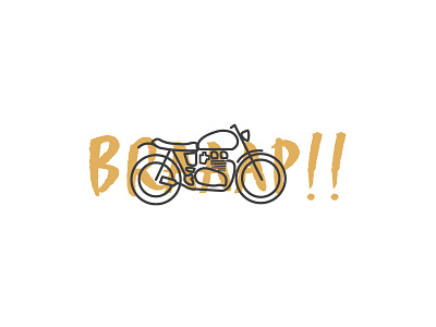 Braap! braaap icon illustration logo motorcycle