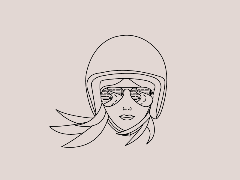 Motorcycle girl braaap icon illustration logo motobabe motorcycle women who ride