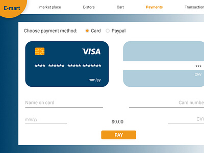 DailyUI day002: Credit card checkout page credit card checkout ui