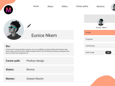 DailyUI day006: User profile dailyui ui user profile