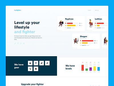Myfighter Web fighter figma game homepage ui uiux video game web