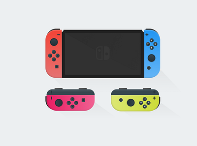 Nintendo Switch Illustration controller controllers handheld illustration joycon joycons nintendo switch