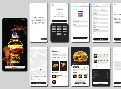 Food Delivery App Ui Design android app design app ui design food delivery app ios mobile app modern ui design