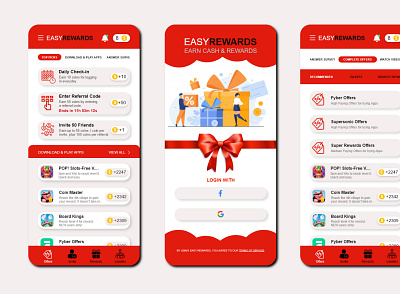 Online Rewards App Ui Design android app design app ui app ui design ios mobile app mobile app design mobile app ui design ui