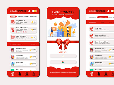 Online Rewards App Ui Design