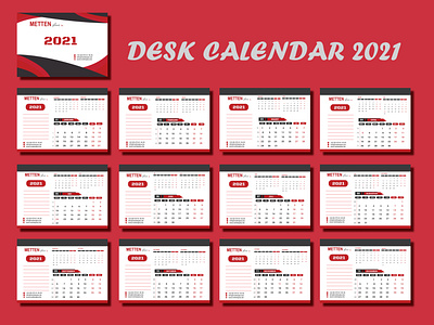 Modern Desk Calendar Design