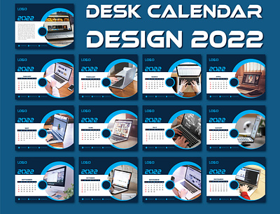 Modern Desk Calendar Design branding calendar calendar 2022 design desk calendar desk calendar 2022 illustration wall calendar