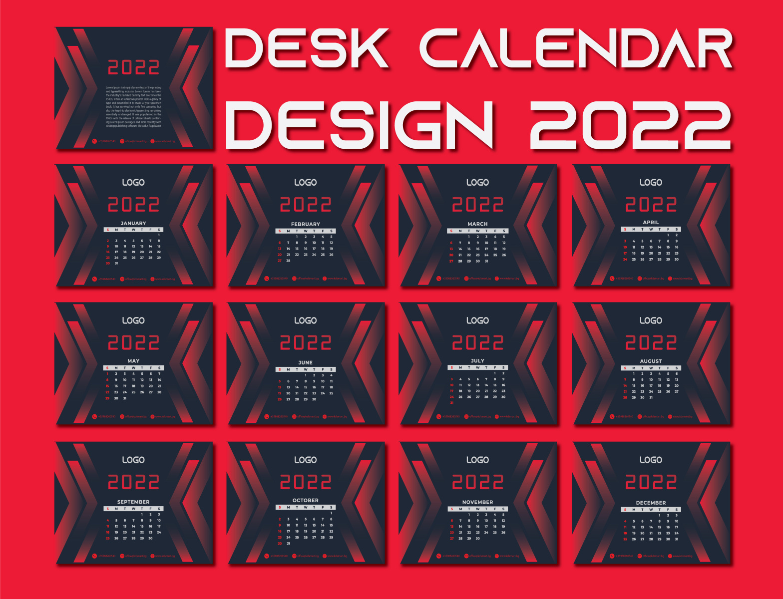 Modern Desk Calendar Design By Gias Uddinn On Dribbble