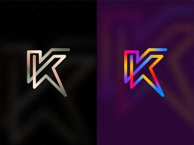 K letter modern logo design concept