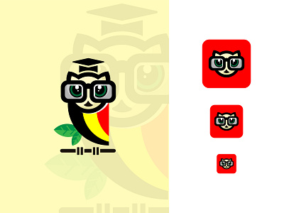 Graduate Owl logo app icon app logo branding cartoon eduacation funny graduate graphic design illustration logo logo design owl owl logo playable timeless