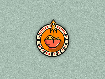 Pasta Rocket emblem logo design